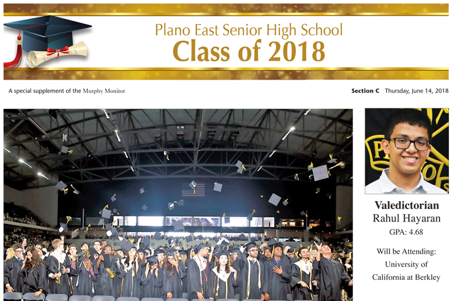 Copies of Plano East Senior High Graduation Section available