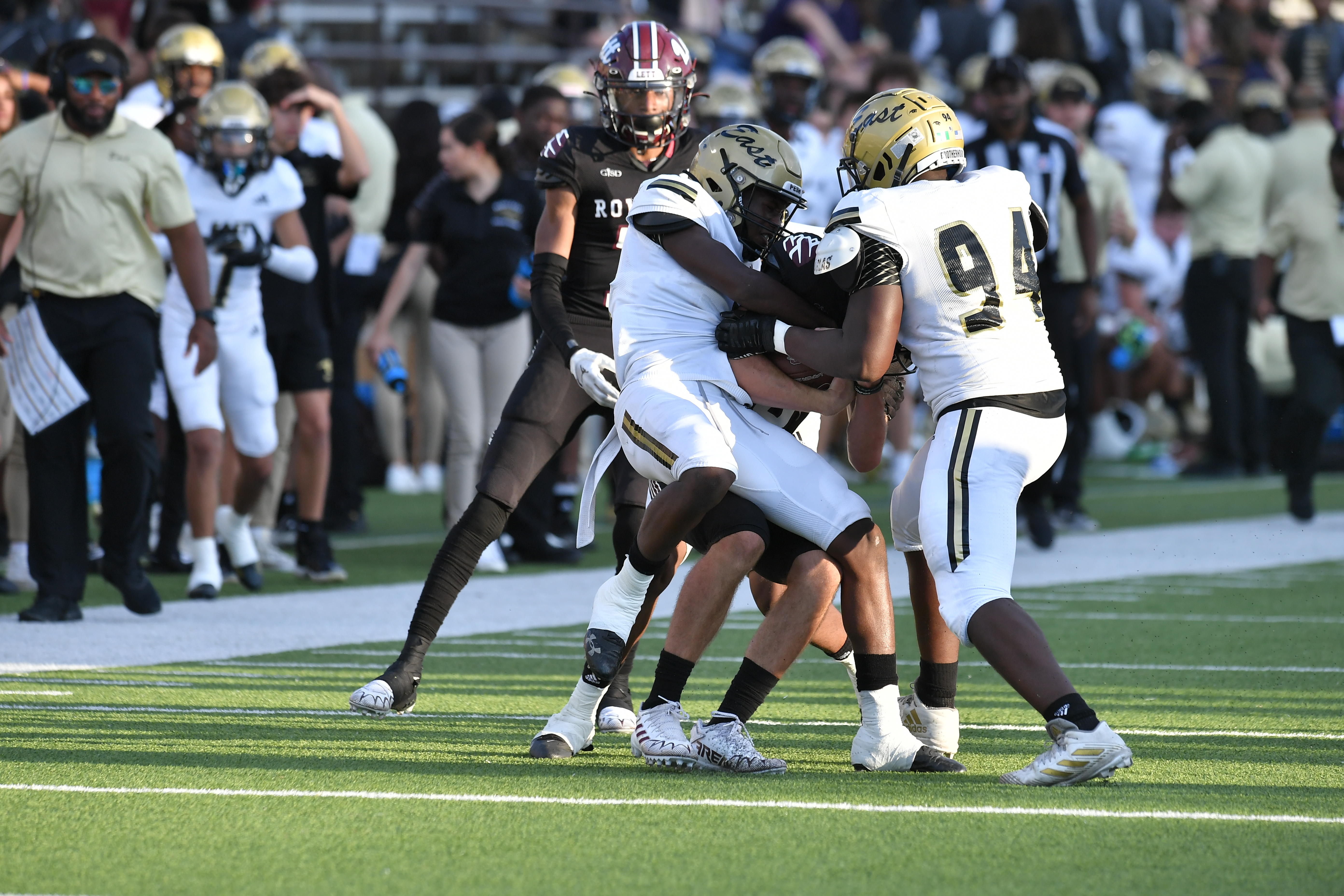 Three varsity returning players bring experience to Plano East defensive line