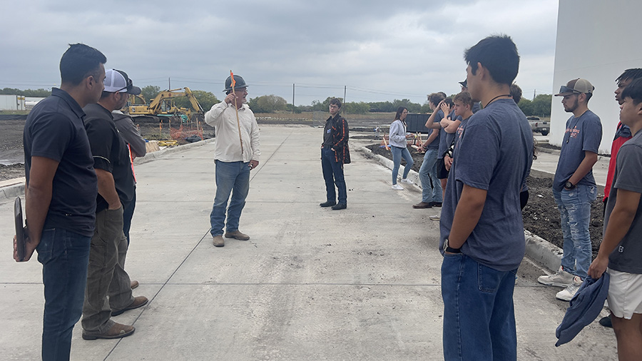 Wylie High, East students visit construction sites