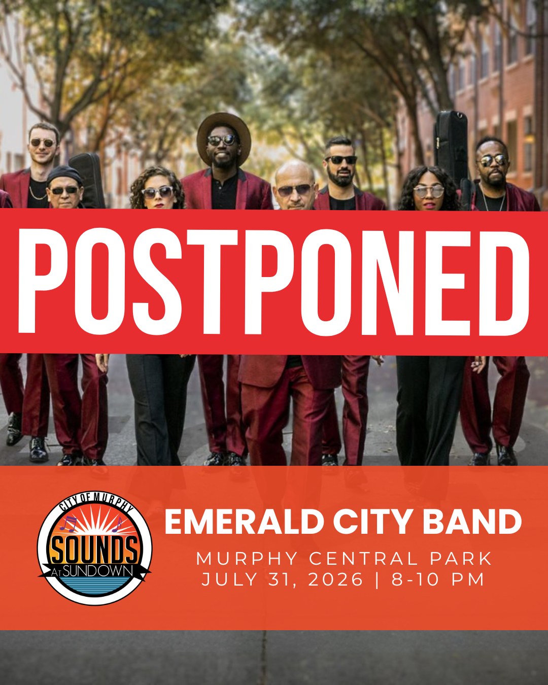 Emerald City Band concert rained out